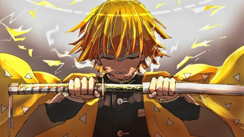 Hình ảnh Zenitsu trong một khoảnh khắc hoảng loạn