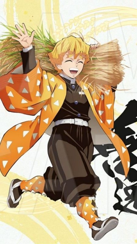 Hình ảnh Zenitsu vui vẻ tràn đầy năng lượng