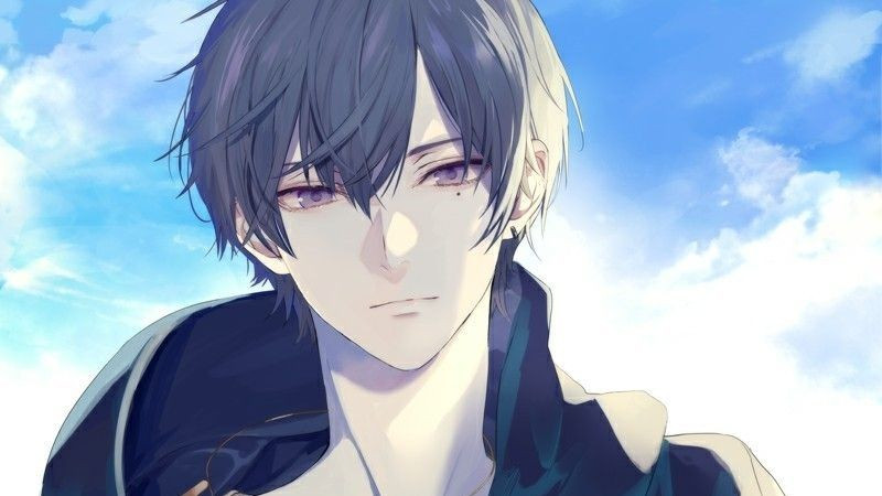 Hình anime nam buồn, mái tóc che mặt