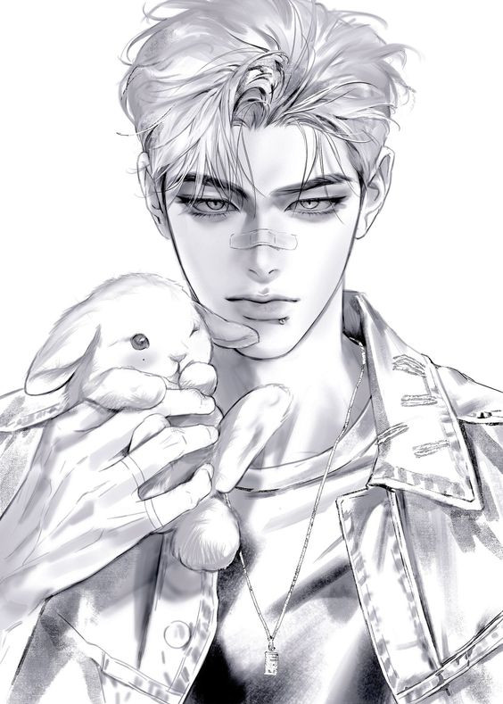 Tuyển Tập Ảnh Anime Đen Trắng Tuyệt Đẹp Hình anime nam đen trắng bí ẩn và nguy hiểm