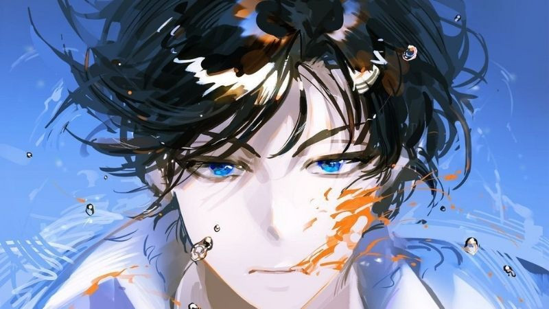 Hình anime nam lạnh lùng, gương mặt điềm tĩnh