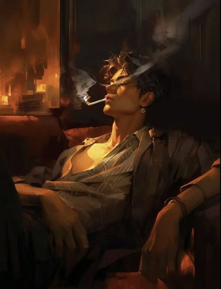 Hình anime nam thần bí trong bóng tối