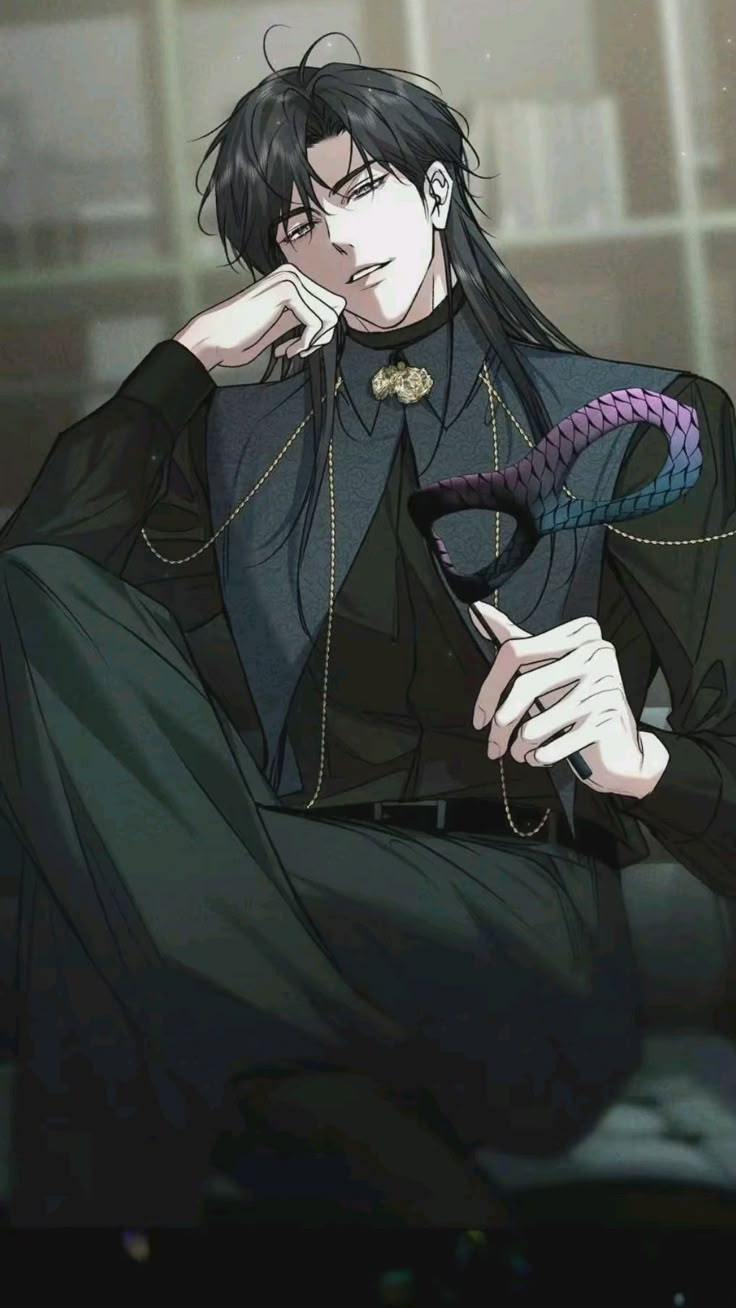 Hình anime nam tóc dài ngầu hút hồn