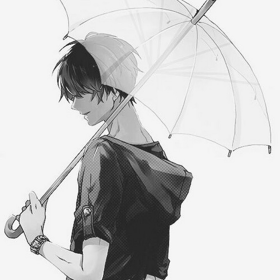 Tuyển Tập Ảnh Anime Đen Trắng Tuyệt Đẹp Hình boy anime đen trắng dễ thương với ô