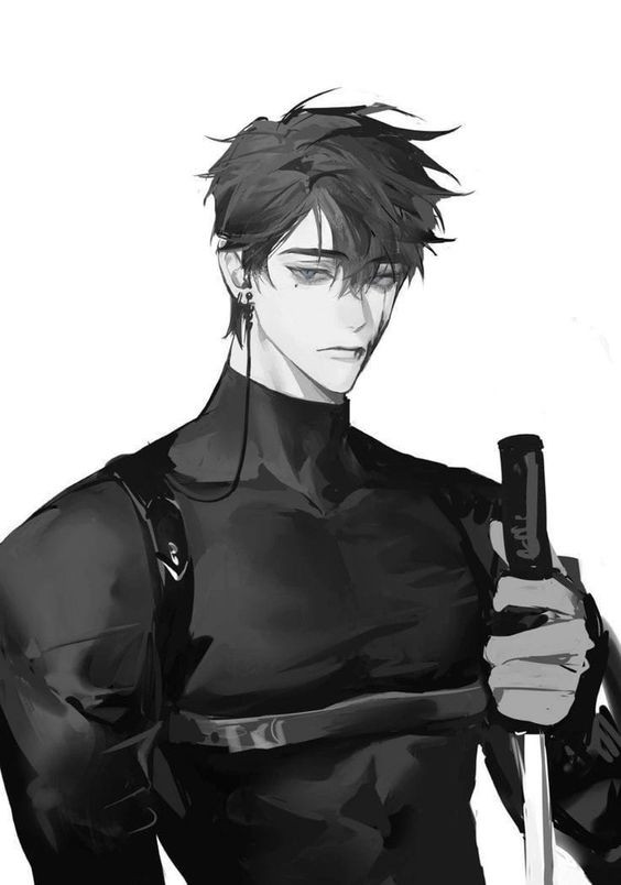 Tuyển Tập Ảnh Anime Đen Trắng Tuyệt Đẹp Hình cảnh sát anime đen trắng siêu ngầu, lạnh lùng