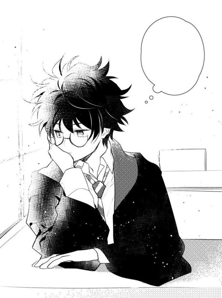 Tuyển Tập Ảnh Anime Đen Trắng Tuyệt Đẹp Hình chàng trai anime đen trắng cô đơn trầm tư suy nghĩ