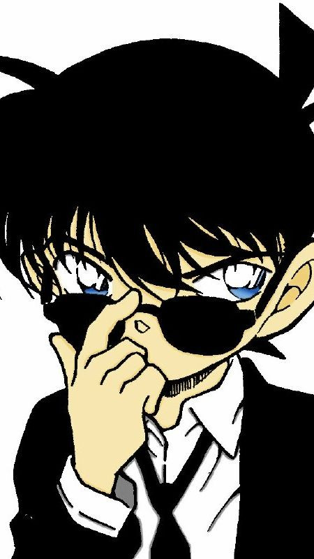 Hình Conan chibi ngầu trong tư thế thám tử