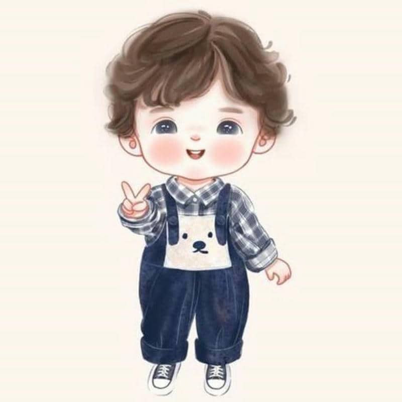 Hình em bé trai hoạt hình