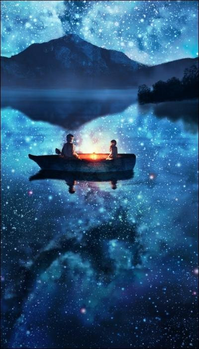 Hình nền ảnh màu sắc galaxy night 4K cho điện thoại