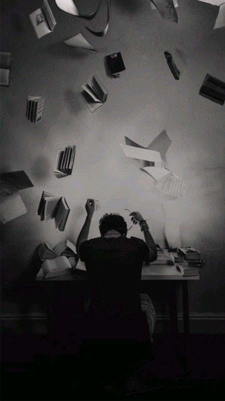 Bộ sưu tập ảnh anime buồn đầy cảm xúc Hình nền anime buồn màu đen với nhân vật nhìn xa xăm