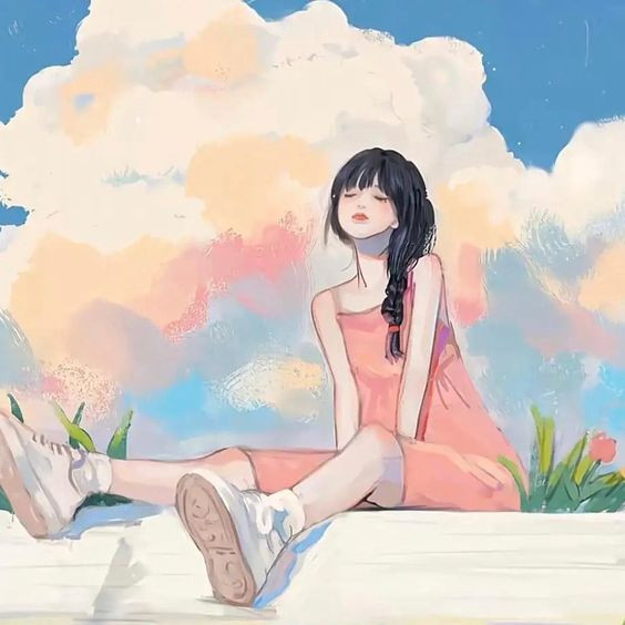 Hình nền anime buồn với giọt nước mắt lăn dài