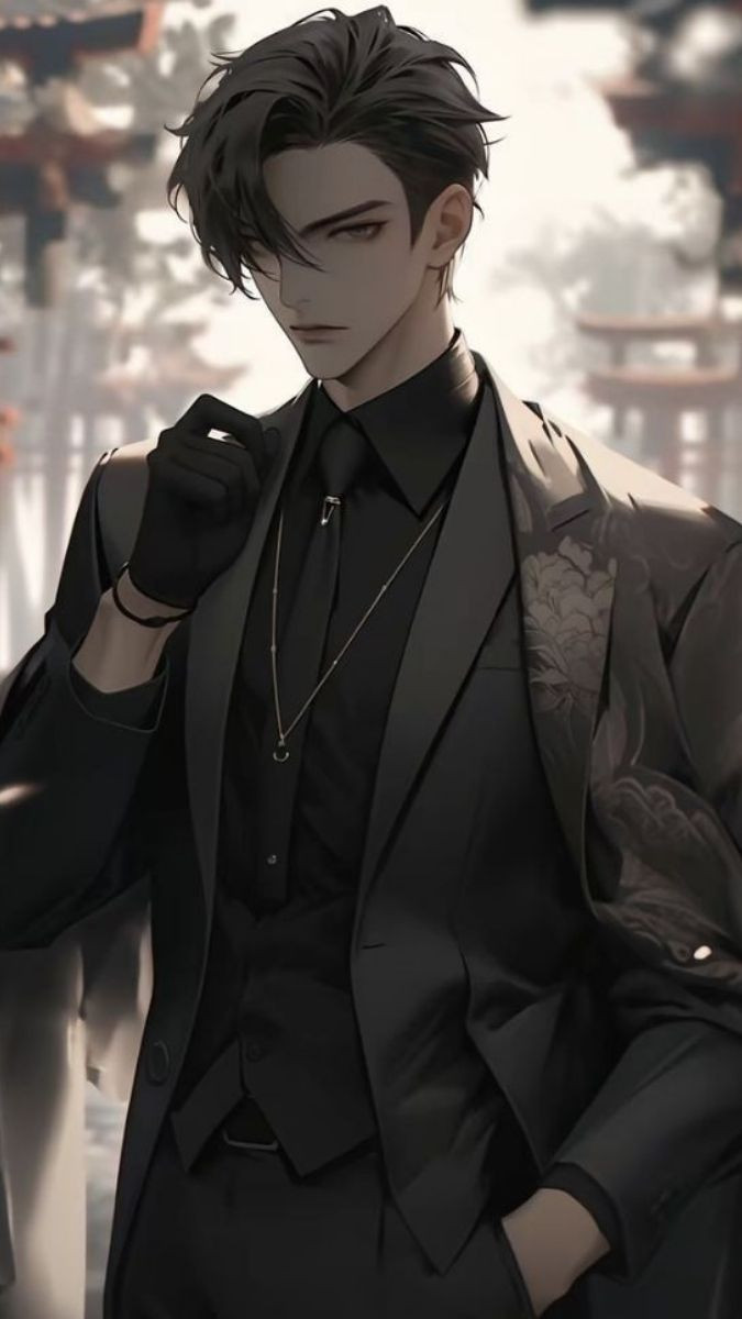 Hình nền anime nam ngầu với bối cảnh thành phố