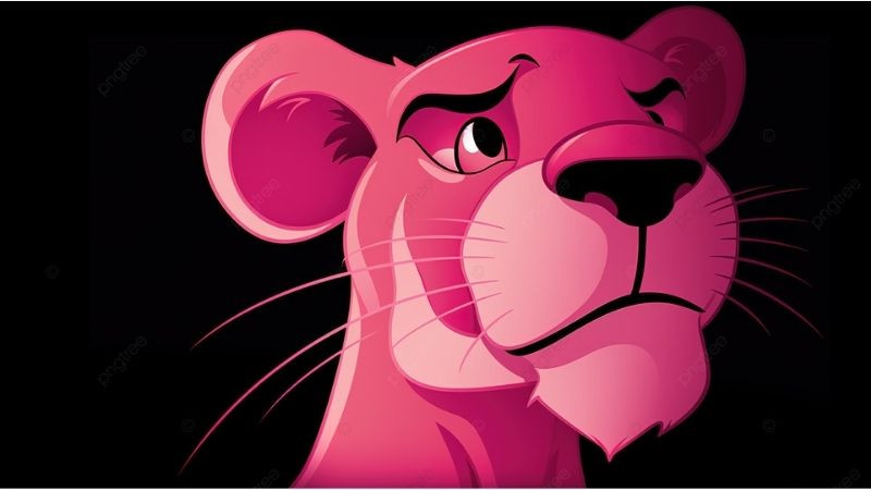 Hình nền chú báo màu hồng đầy cá tính