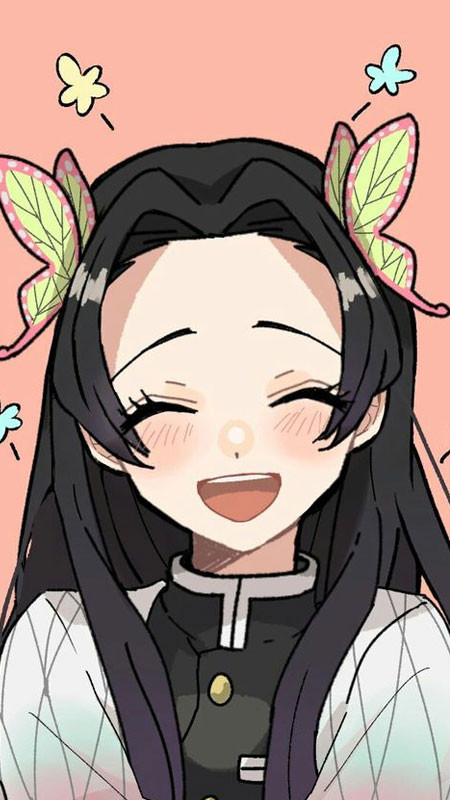 Hình nền cute anime cận cảnh nhân vật, chi tiết tỉ mỉ