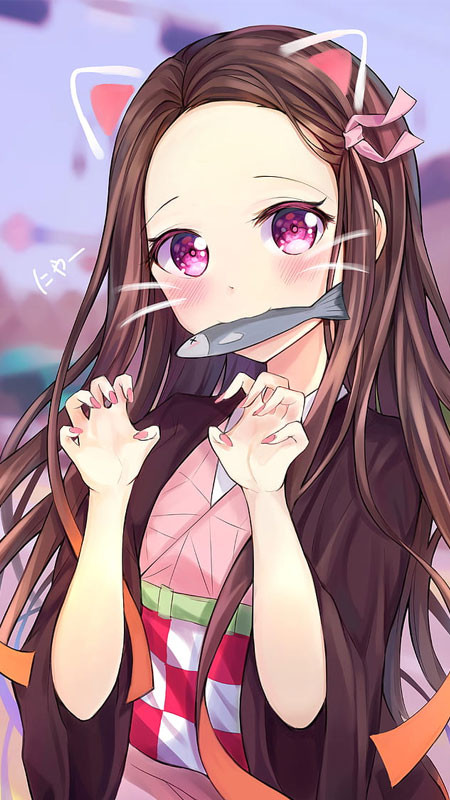 Hình nền cute anime với nhiều nhân vật trong bối cảnh