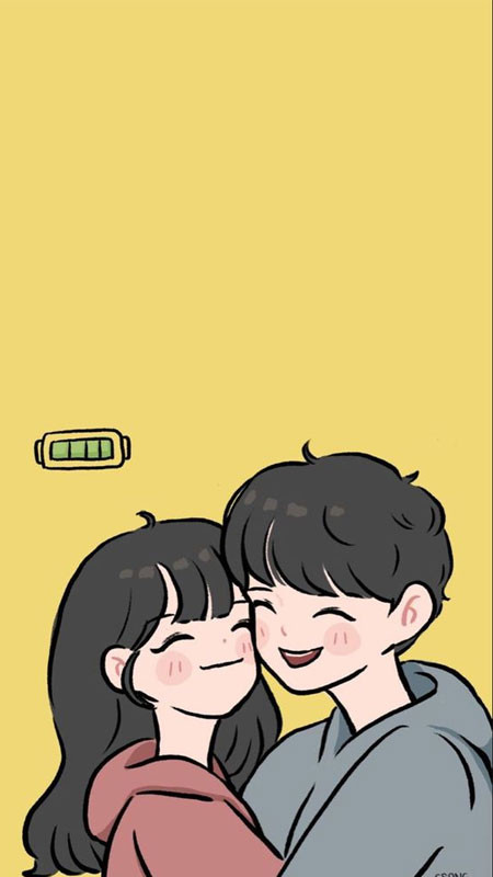 Hình nền cute về một nhóm nhân vật chibi dễ thương