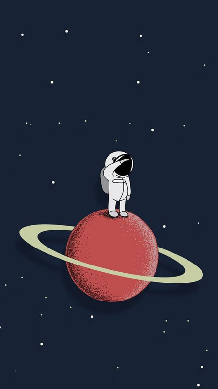 Hình nền cute về những người bạn nhỏ du hành vũ trụ