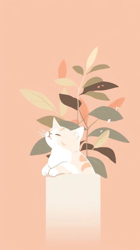 Hình nền điện thoại cute hình mèo con đang chơi đùa