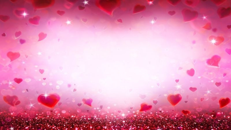 Hình nền hồng với nhiều trái tim nhỏ đáng yêu