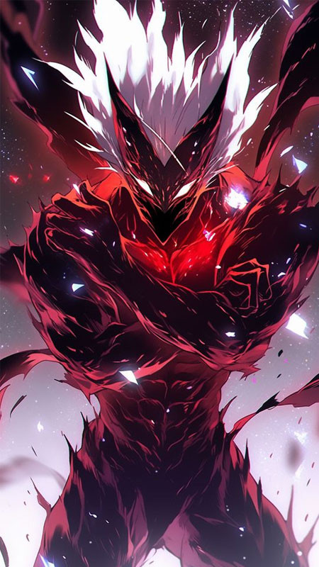 Hình nền ma Anime thể hiện sức mạnh hắc ám