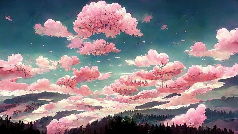 Hình nền màu hồng về cảnh quan thiên nhiên dịu dàng