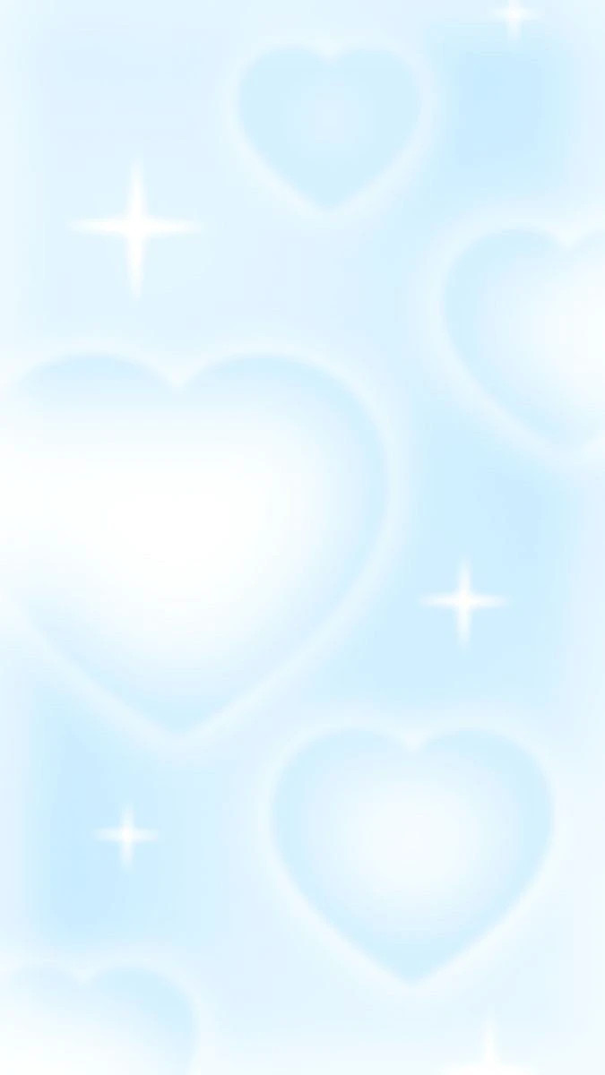 Hình nền màu xanh dương cho bạn nữ với họa tiết dễ thương