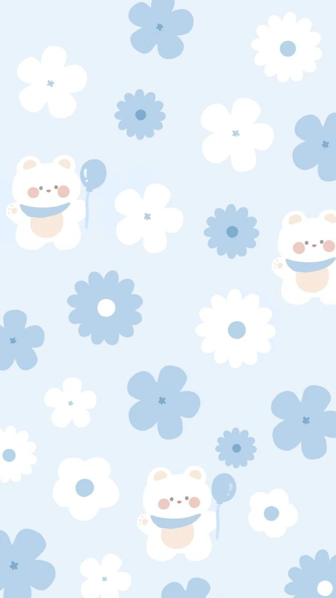 Hình nền màu xanh dương cho Zalo đáng yêu