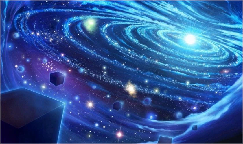 Hình nền màu xanh dương galaxy đẹp mê hồn