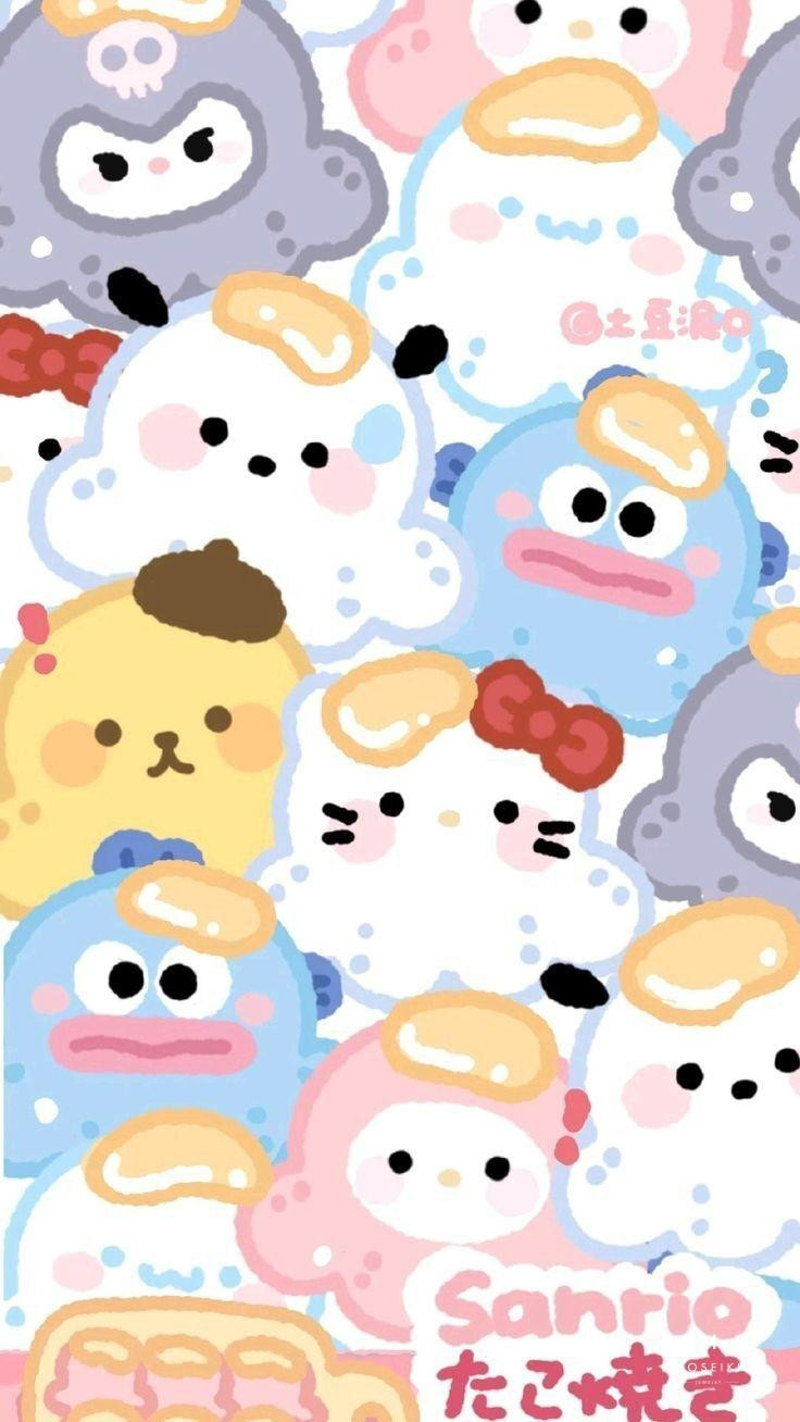 Hình nền máy tính cute với hình ảnh chú mèo đang thư giãn trên đám mây