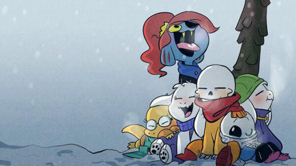 Hình nền máy tính Sans đơn giản với nền trơn