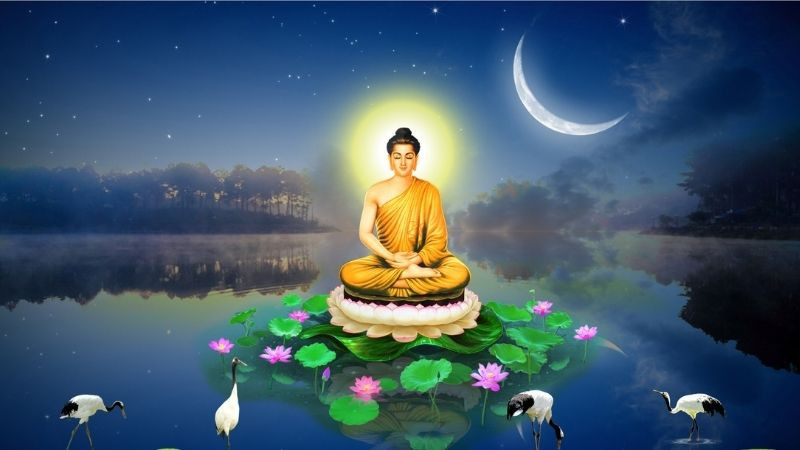 Hình nền Phật Tổ Như Lai ngồi thiền an tĩnh