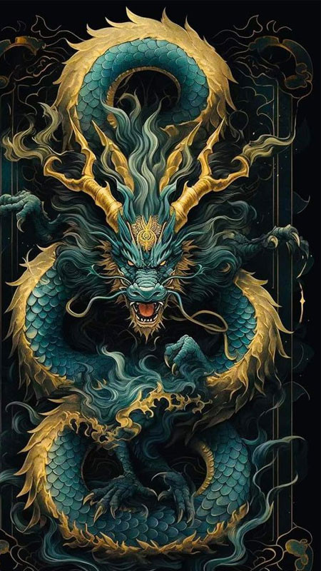 Hình nền rồng dũng mãnh chất lượng 4K