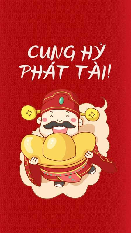 Hình nền Tết 2025 cung hỷ phát tài đáng yêu