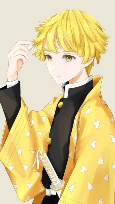 Hình nền Zenitsu ấn tượng với mái tóc vàng