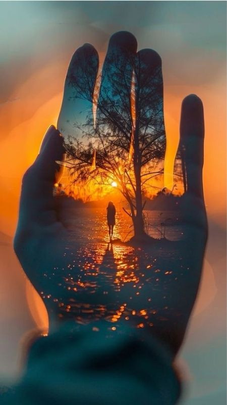 Hình thiết kế 4K đầy nghệ thuật với người đàn ông trung tâm và hiệu ứng độc đáo