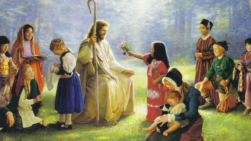 Hình tượng Chúa Giêsu bên cạnh em bé