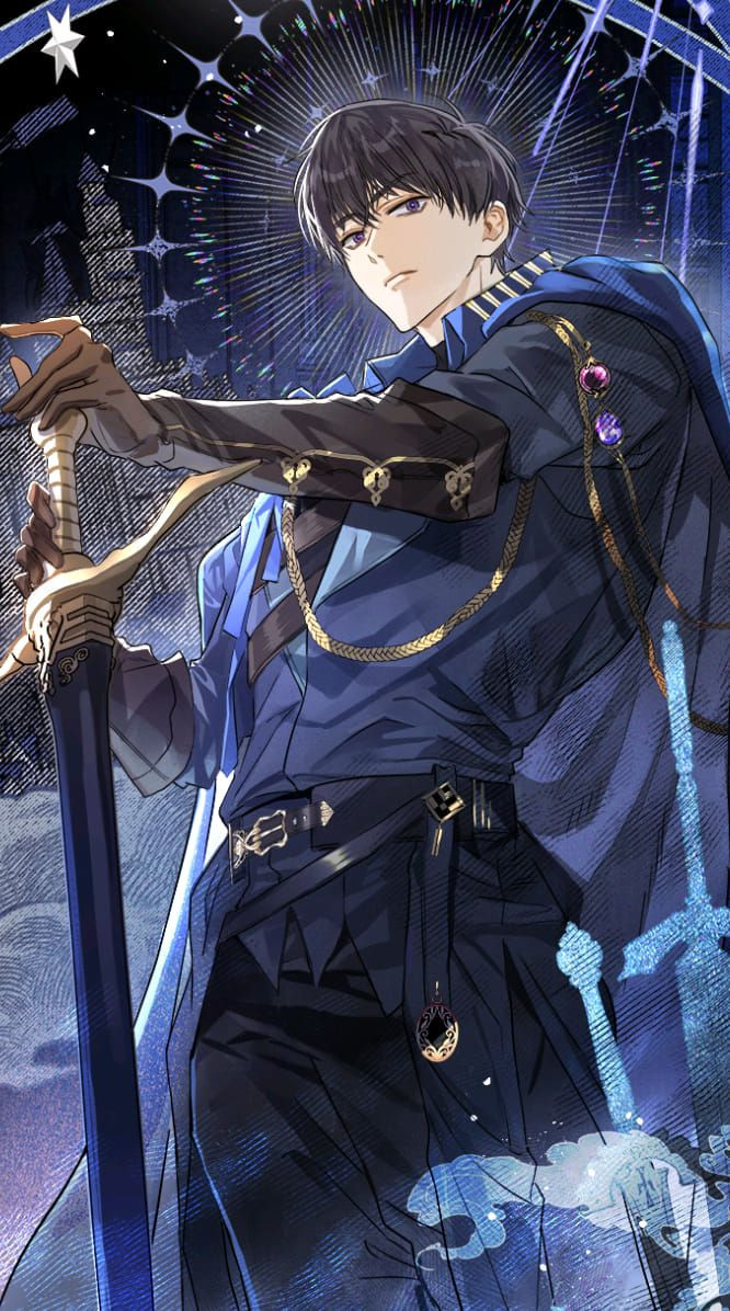 Hình vẽ anime nam cầm kiếm cực chất