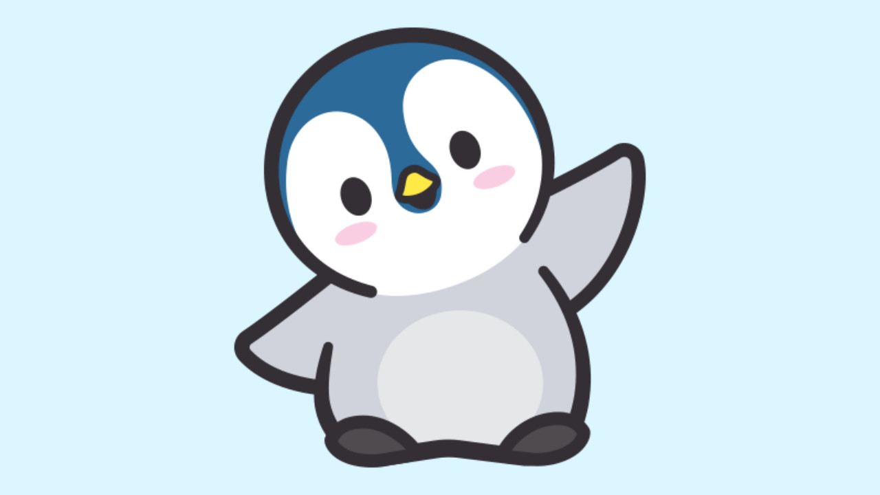 Hình vẽ chim hoạt hình cute với đôi mắt to tròn