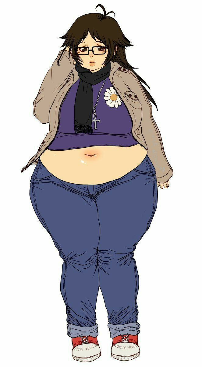 Hình vẽ cô gái mập dễ thương ngộ nghĩnh