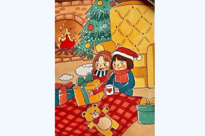 Hình vẽ Giáng sinh: Đèn lồng ngôi sao