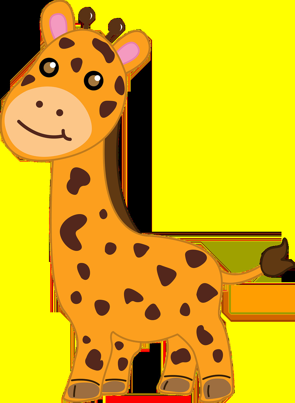 Hình vẽ hươu cao cổ theo phong cách chibi