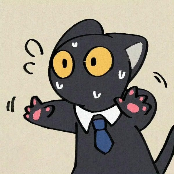 Hình vẽ mèo đen theo phong cách anime
