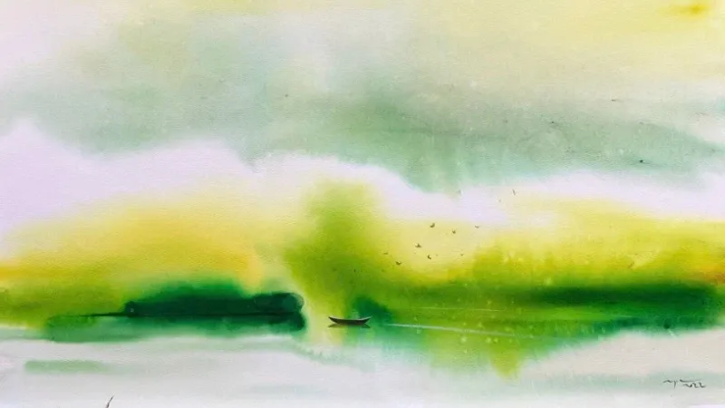 Họa sĩ hàng ngày vẽ tô cảnh vật để giữ nguyên và tái hiện vẻ đẹp tươi thắm của thiên nhiên