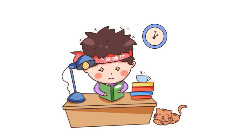 Học sinh mệt mỏi ôn thi