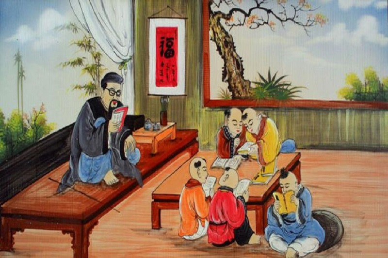 Học sinh thể hiện sự kính trọng và lễ phép khi chào hỏi thầy cô giáo, một biểu hiện rõ nét của truyền thống tôn sư trọng đạo