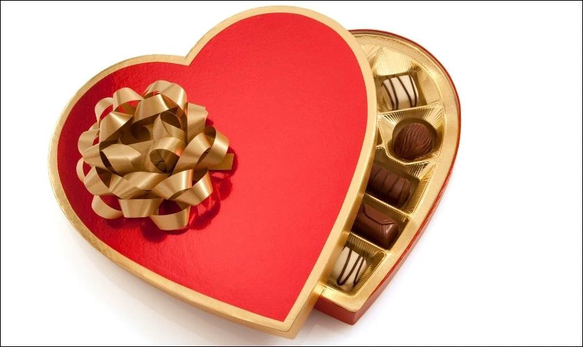 Hộp quà tặng Socola hình trái tim cho ngày lễ Tình Nhân