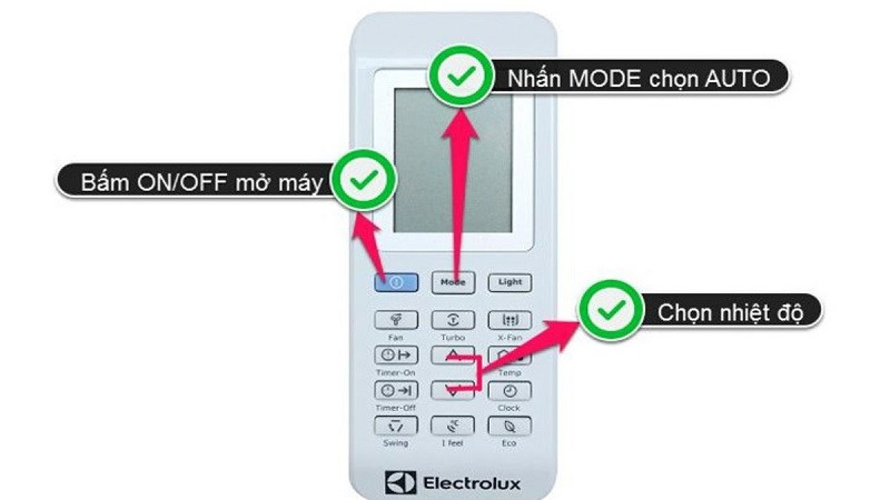 Hướng dẫn cách sử dụng remote điều hòa để kích hoạt chế độ Auto, giúp người dùng dễ dàng tận dụng tính năng thông minh này