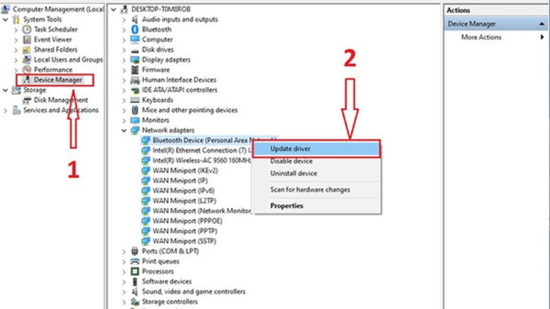 Hướng dẫn cập nhật driver thông qua Device Manager