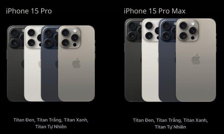 Khám phá các màu sắc độc đáo của iPhone 15 Pro Max phiên bản Titanium