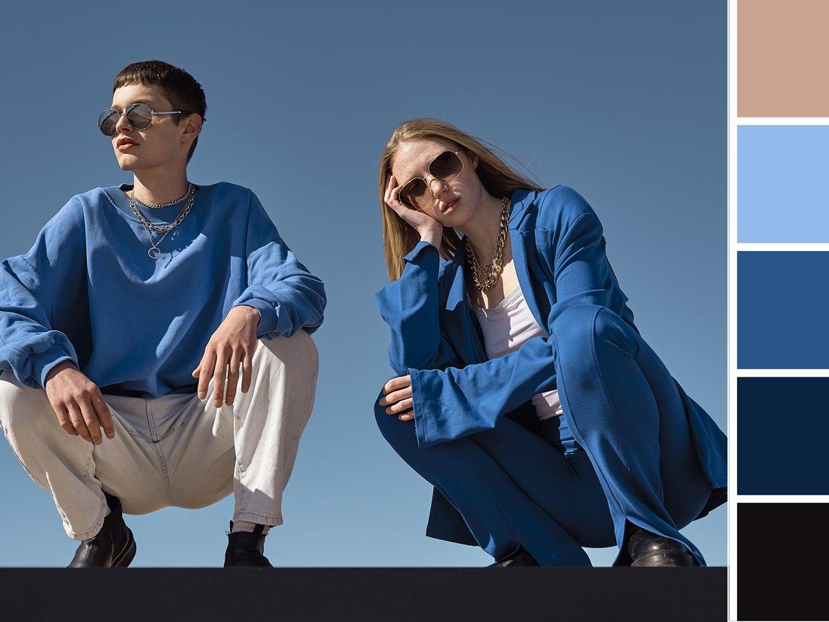 Cách kết hợp các sắc độ xanh dương khác nhau tạo trang phục tông-xuyệt-tông ấn tượng